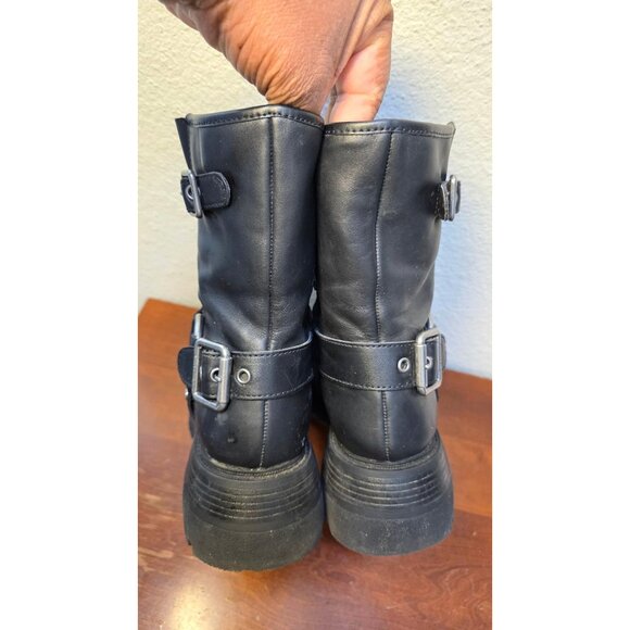 Circus/Sam Edelman Hadley Women's Black Leather Mid-Calf Motorcycle Boots Size 9 - Picture 5 of 9